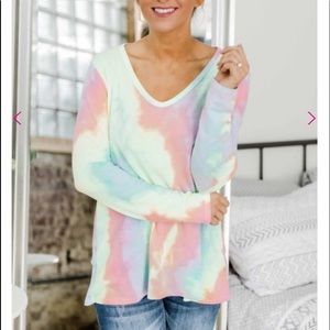 Pink Lilly Brand New Tie Dye Blouse ⭐️